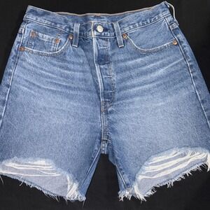 Levi's 501 Women's Cut-Off Jeans Shorts, Blue Size 29